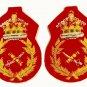NEW UK BRITISH ARMY WW2 GENERAL RANK BULLION WIRE SHOULDER EPAULETTE BADGES PAIR