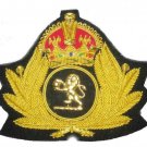 CRUISE SHIP OCEAN LINE CUNARD QUEEN MARY 2 CAPTAIN HAT BADGE KING CROWN CP MADE CRUISE SHIP OCEAN LINE CUNARD QUEEN MARY 2 CAPTAIN HAT BADGE KING CROWN CP MADE