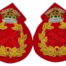 New UK British Army Field Marshal General Uniform Badge KING Crown RED BATON New UK British Army Field Marshal General Uniform Badge KING Crown RED BATON