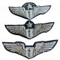 NEW USA AIR FORCE FLIGHT SURGEON SILVER BULLION CHEST WING WITH PINS. CP MADE