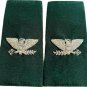 NEW GENUINE US ARMY SOFT SHOULDER EPAULETTES BULLION COLONEL RANK GREEN & BLACK