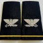 NEW GENUINE US ARMY SOFT SHOULDER EPAULETTES BULLION COLONEL RANK GREEN & BLACK