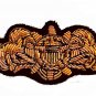 U.S. COAST GUARD BADGE: CUTTERMAN OFFICER NEW GOLD SILVER BULLION BADGE CP MADE