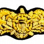 U.S. COAST GUARD BADGE: CUTTERMAN OFFICER NEW GOLD SILVER BULLION BADGE CP MADE