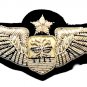 US AIR FORCE COMBAT SYSTEM OFFICER PILOT WING SILVER BULLION 3" CP BRAND