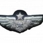 US AIR FORCE COMBAT SYSTEM OFFICER PILOT WING SILVER BULLION 3" CP BRAND