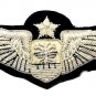 US AIR FORCE COMBAT SYSTEM OFFICER PILOT WING SILVER BULLION 3" CP BRAND