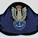 NEW POLAND NAVY OFFICER HAT CAP BLUE BADGE HAND EMBROIDERED CP MADE FREE US SHIP NEW POLAND NAVY OFFICER HAT CAP BLUE BADGE HAND EMBROIDERED CP MADE FREE US SHIP