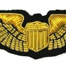 US AIR FORCE PILOT WINGS GOLD BULLION BADGE 3 INCHES - CP BRAND HAND MADE US AIR FORCE PILOT WINGS GOLD BULLION BADGE 3 INCHES - CP BRAND HAND MADE