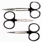 NEW THREE FLY TYING SCISSORS WITH TUNGSTEN CARBIDE TIPS - HI QUALITY - CP MADE NEW THREE FLY TYING SCISSORS WITH TUNGSTEN CARBIDE TIPS - HI QUALITY - CP MADE