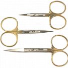 NEW THREE FLY TYING SCISSORS LARGE GOLD LOOPS FIRST QUALITY - CP COLUMBIA MADE NEW THREE FLY TYING SCISSORS LARGE GOLD LOOPS FIRST QUALITY - CP COLUMBIA MADE