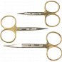 NEW THREE FLY TYING SCISSORS LARGE GOLD LOOPS FIRST QUALITY - CP COLUMBIA MADE