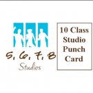 10 Class Studios Punch Card