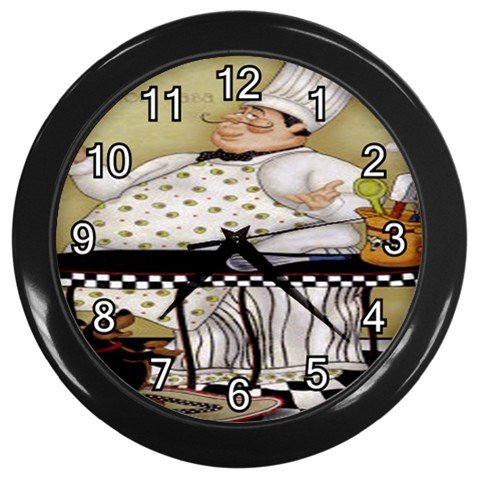 Chef 10" Wall Clock (Black)
