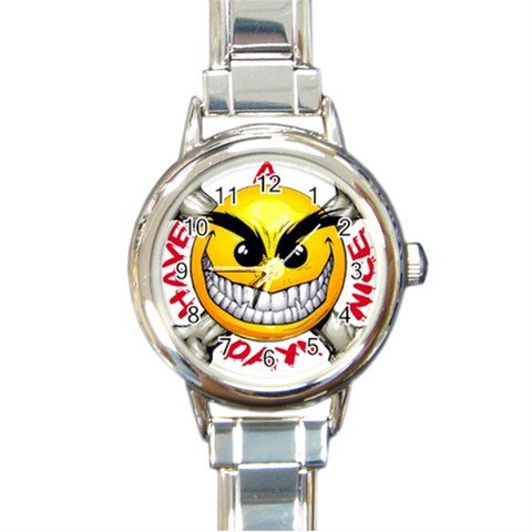 Have a Nice Day Round Italian Charm Watch