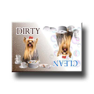 YORKSHIRE TERRIER Clean/Dirty DISHWASHER MAGNET