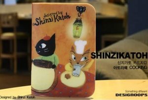 Cute Shinzi Katoh Cooking Cats Name Credit Card Case Holder
