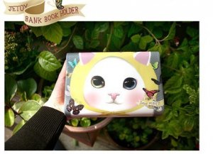 Cute Jetoy Choo Choo Cat Butterflies Multi Purpose Big Bank Passport Holder Case