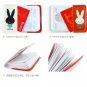 Cute A White Rabbit Red Name Credit Card Case Holder