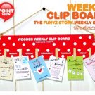 Cute Red With White Polka Dots Design Weekly Messages Peg Note Memo Clipboard Holder