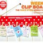Cute Red With White Polka Dots Design Weekly Messages Peg Note Memo Clipboard Holder