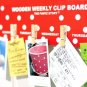 Cute Red With White Polka Dots Design Weekly Messages Peg Note Memo Clipboard Holder