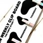 Cute Black White Cow Prints Design Weekly Messages Peg Note Memo Clipboard Holder