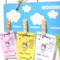 BIG Fun Blue Sky White Clouds Design Weekly Messages Peg Note Memo Clipboard Holder