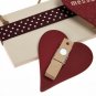 BIG Sweet Zakka Style Red Hearts Shopping List Wish Messages Menu Peg Note Memo Clipboard Holder