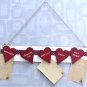 BIG Sweet Zakka Style Red Hearts Shopping List Wish Messages Menu Peg Note Memo Clipboard Holder