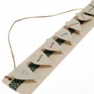 BIG Zakka Style Wooden Long Board With Heart Shaped Week Days Peg Note Memo Clipboard Holder