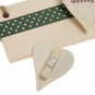 BIG Zakka Style Wooden Long Board With Heart Shaped Week Days Peg Note Memo Clipboard Holder
