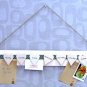 BIG Zakka Style Wooden Long Board With Heart Shaped Week Days Peg Note Memo Clipboard Holder