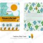 Cute And Sweet Bumble Bee And Flowers Cartoon Name Credit Card Case Holder
