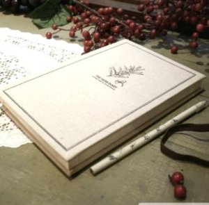 Zakka Style Soothing Cloth Cover Herb Garden Any Year Planner Diary With Matching Pencil