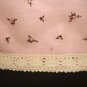 Sweet Zakka Style Big Light Rose Pink With Flowers And  Lace Trim Shoulder Bag