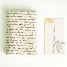 Really Nice Cursive Font Writing Pattern Fabric Cloth Name Credit Card Case Holder