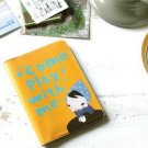 Cute Pony Brown Little Girl Cartoon Yellow Travel Passport Holder Case