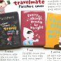 Cute Pony Brown Little Girl Cartoon Yellow Travel Passport Holder Case