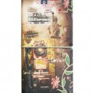 Surreal Retro Style Old Telephone World Notebook Travel Passport Holder Case