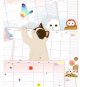 Sweet Jetoy Cat Square Slim Any Year Monthly Planner Diary Notebook - Princess