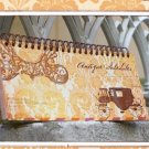 Very Quaint And Pretty Peach Victorian Floral Lace Design Weekly Planner Diary