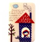 Sweet Zakka Style Little Red Riding Hood Cartoon Name Credit Card Case Holder