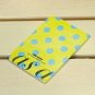 Retro Yellow With Blue Polka Dots Free As A Bird  Name Credit Card Case Holder
