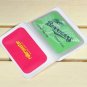 Retro Yellow With Blue Polka Dots Free As A Bird  Name Credit Card Case Holder