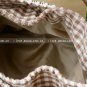 Sweet Brown Grey Plaids Floral Cotton Tote Bag And Purse
