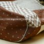 Sweet Brown Grey Plaids Floral Cotton Tote Bag And Purse