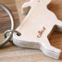 Fun Black White Cow Wooden Keychain