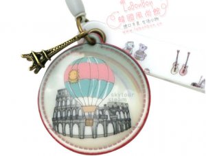 Retro Hot Air Balloon Italy Eiffel Tower Charm Mps Camera Handphone Charm