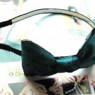 Green Satin Like Lace Ribbon Bow Hairband Headband